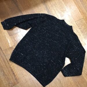Vintage Arielle Black and Silver Sweater